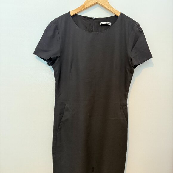 Jil Sander - Classic simple LBD short sleeved Black Dress - Picture 1 of 4